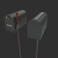 Vintage Metal Mailboxes With Red Flag And Mail Label On Poles