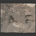 Scenic Lunar Landscape With Undulating Terrain Sandy Surface Rocky Textures And Shadows