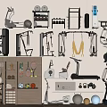 Diverse Sports Equipment Collection With Wall Mounted Gear Yoga Hammocks Exercise Balls And Dumbbells