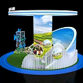 Time Tea Tourism Industrial Ecology Exhibition Island With Tea Garden Path Butterflies And Sculptures