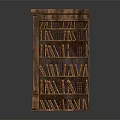 Classic Wooden Bookshelf With Decorative Top And Multiple Shelves Filled With Books
