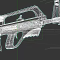 Tactical Military Rifle With Green Polymer Body Muzzle Barrel And Ergonomic Grip Design