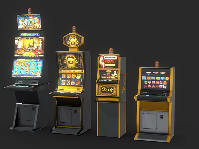 Modern game arcade video game 3d model