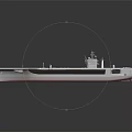 Advanced Naval Aircraft Carrier With Extended Flight Deck And Command Tower Structure