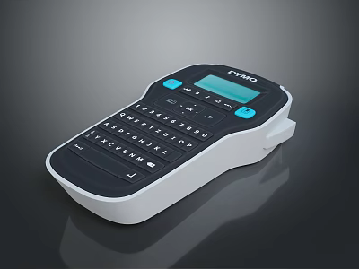 DYMO Handheld Label Maker With QWERTY Keypad Blue Buttons And Display Screen 3d model