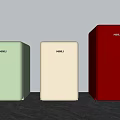Light Green White Red Mini Refrigerators Freezers Retro Compact Design for Home Use