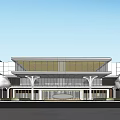 demonstration area of modern architecture 3d model