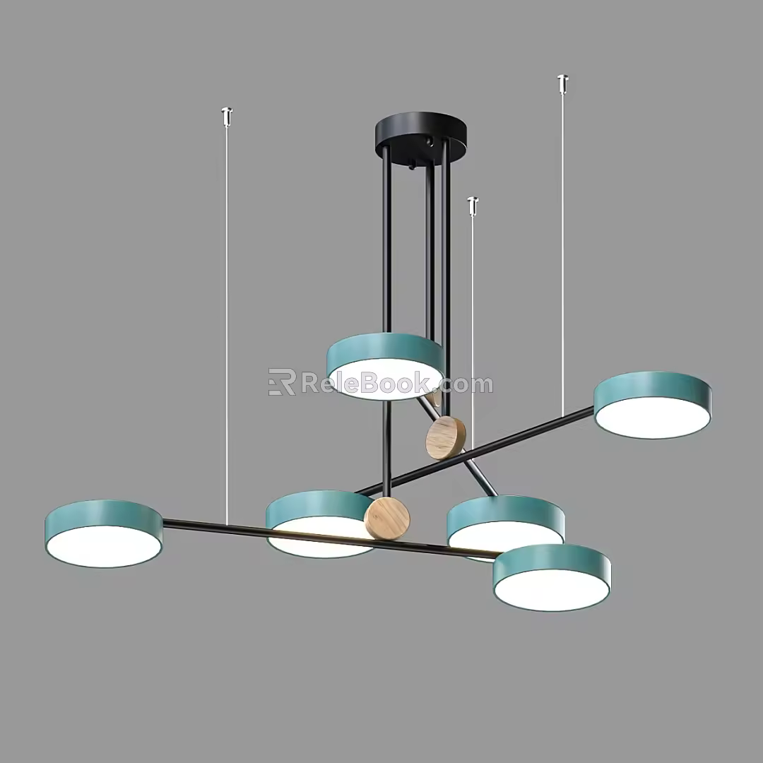 Nordic Simple Chandelier 3d model