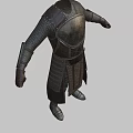 Medieval Metal Armor With Breastplate Long Sleeves Belt Skirt And Boots