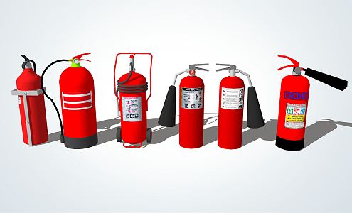 Modern fire extinguisher 3d model