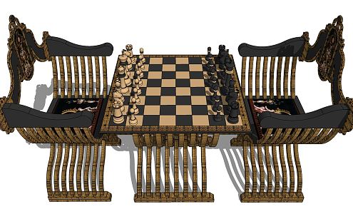 Modern Chess 3d model