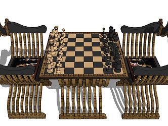 Modern Chess 3d model