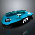 Sleek Blue PETAL Device With Circular Buttons And Modern Controller Design