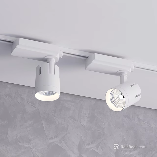 Modern Ceiling Recessed Downlights And Spotlights With LED Track Design 3d model