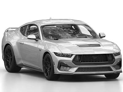Modern Silver Sports Car With Two Door Design And Sporty Front Grille 3d model