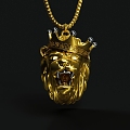 Necklace Lion Head Necklace Lion King 3d model