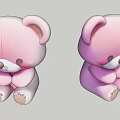 Adorable Pink Bear Ornament Set for Home Decor with Cute Sitting Design