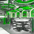 Modern Hot Pot Shop Dynamic Power Hot Pot Shop 3d model