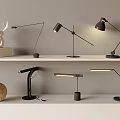 Modern Minimalist Table Lamp Metal Table Lamp Reading Lamp Creative Rabbit Doll Moon Lamp 3d model