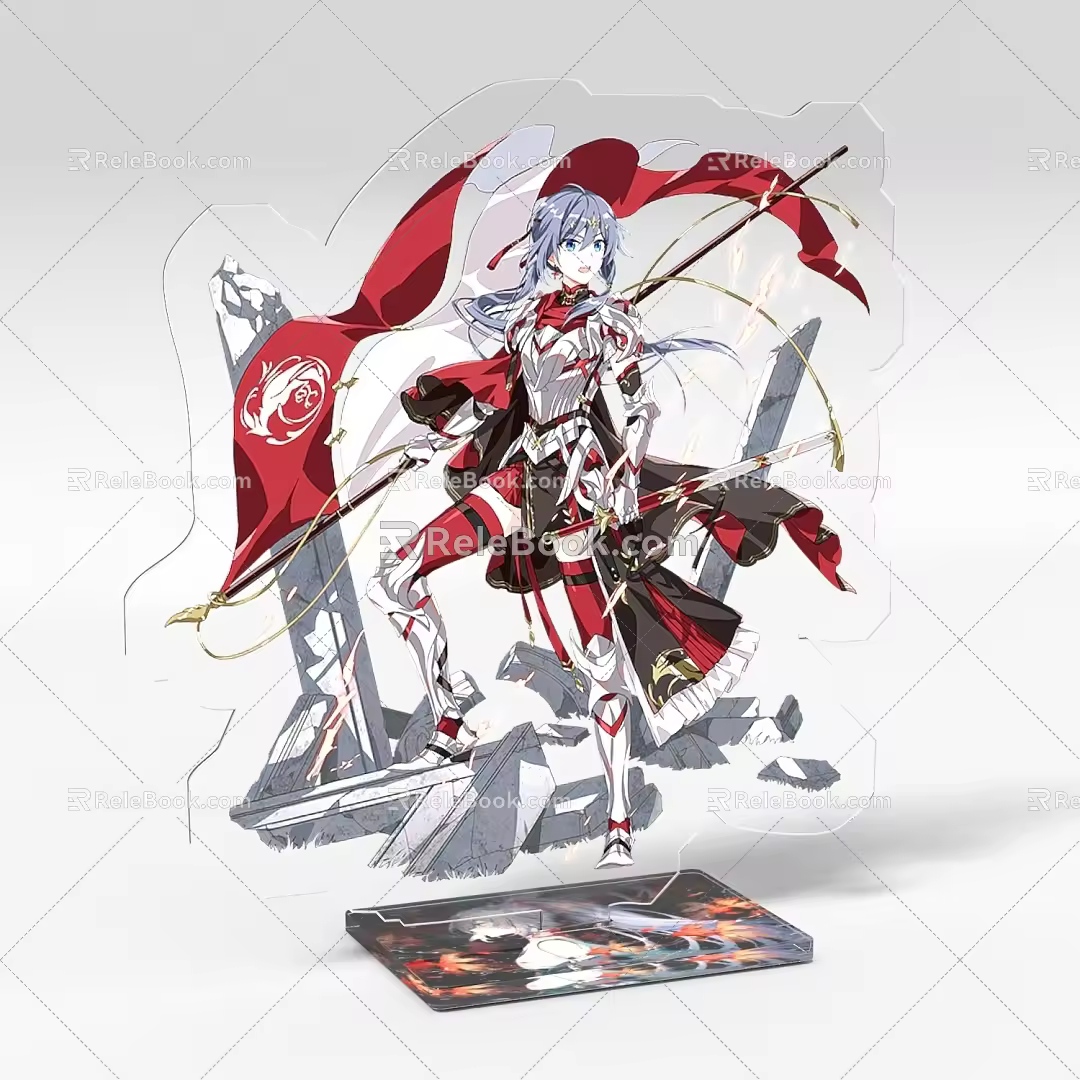 Acrylic card game peripheral ornaments millet secondary collapse 3 3d model