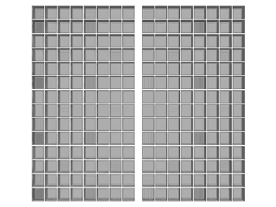 Modern Grid Partition Design With Metal Frame For Interior Space Separation 3d model