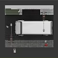 Tasty Burgers Street Food Truck Scene With Signboard Lamp Post And Fire Hydrant