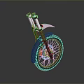 Modern Black Unicycle With White Seat Metal Handlebars And Spoked Wheel