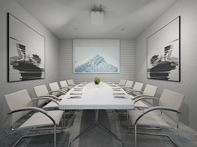 Modern Meeting Room Meeting Table and Chair 3d model