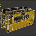Yellow Industrial Computer Unit With 202 Label Dark Top Ventilation And Doors