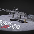 Tactical Rifle With Magazines And Bullets 3d model