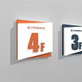 Modern signage department sign 3d model