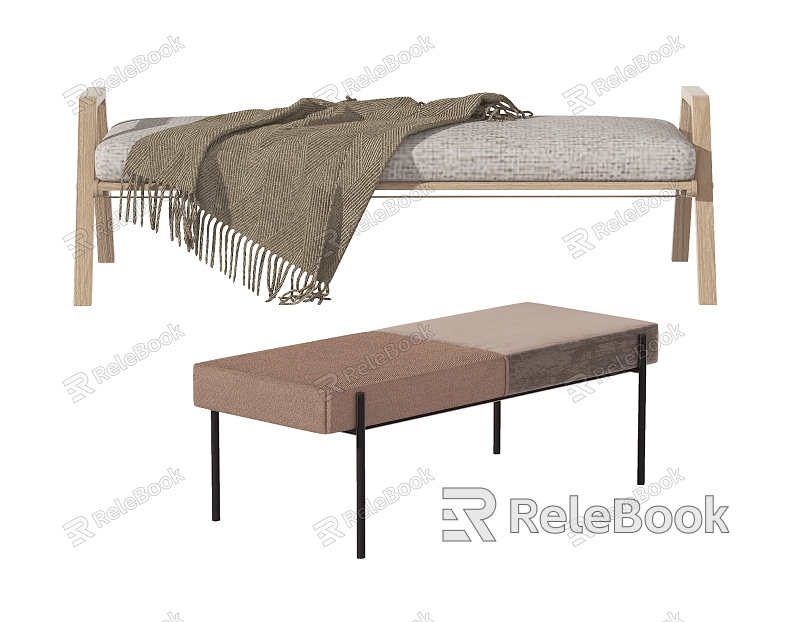 Modern bed end stool model