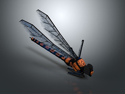 Modern Dragonfly Thin-winged Dragonfly Le Fairy Dragonfly Purple Red Dragonfly model