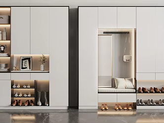 Modern shoe cabinet 3d model