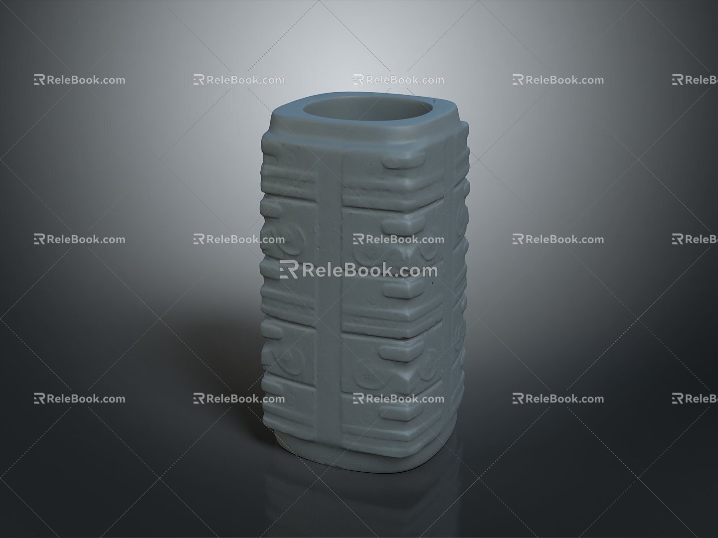 Liangzhu Jade Cong Pillar Stone Pillar Old Stone Pillar Roman Pillar Roman Pillar Classical Stone Pillar 3d model