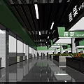 Supermarket Fresh Food with Fresh Meat Counters and Vegetable Stalls in Bright Clean Organized Space