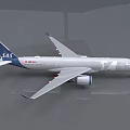 LEE Airlines Silver Passenger Airliner With Large Wings And Engines On Reflective Floor