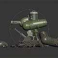 modern robot tower defense robot automatic defense robot tower defense 3d model