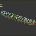 Modern Maritime Cargo Transportation Ship With Stacked Colorful Containers On Deck