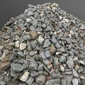 Stone Pile Building Material Pebbles Stone Block Rock Material Scanning Stone 3d model
