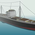 Large Yacht With Black Red Hull White Superstructure On Blue Water Deck And Masts