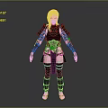 Game Movie Character With Blonde Hair In Black And Gold Warrior Style Armor