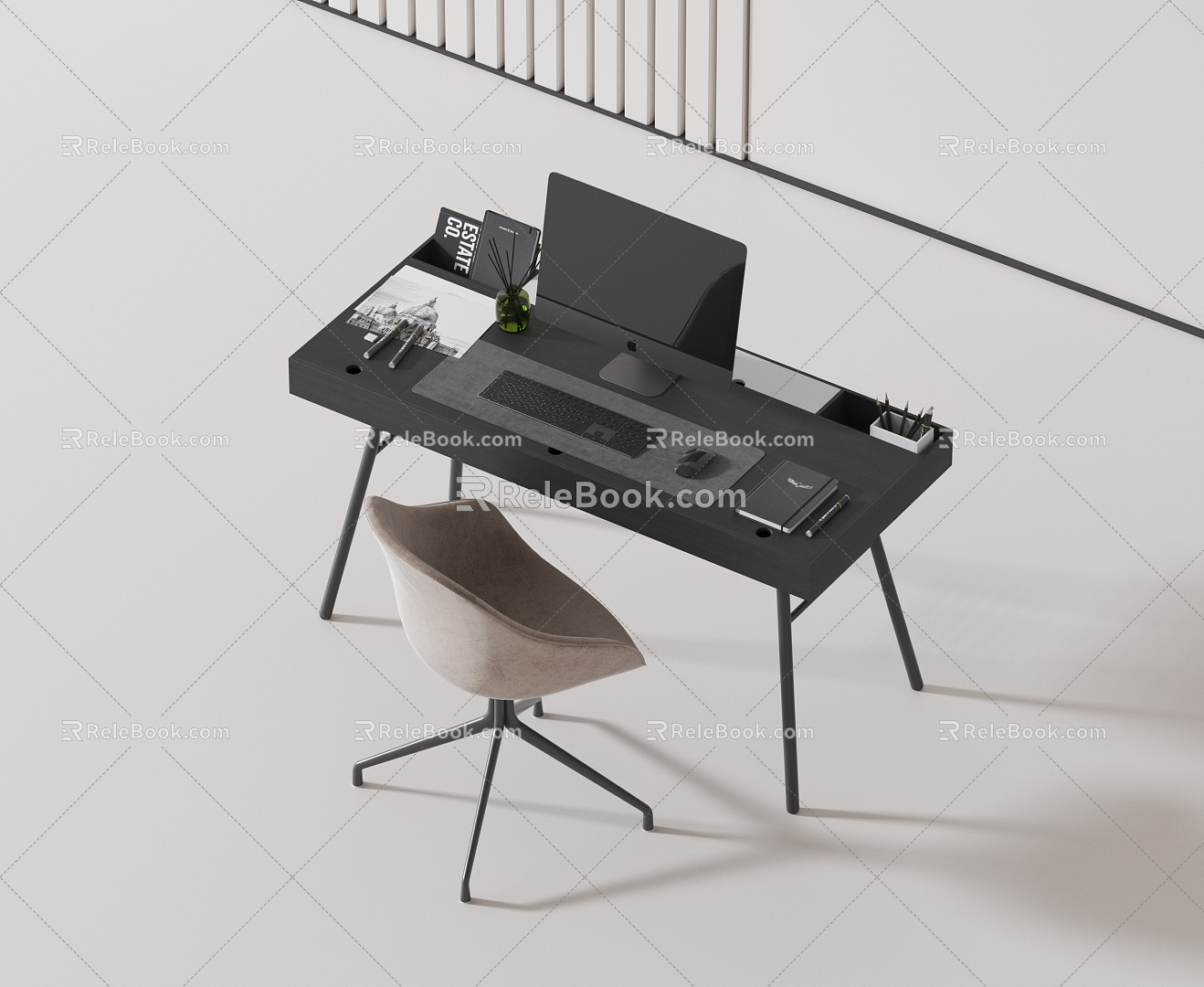 modern desk chair 3d model