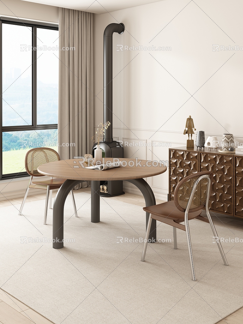 Nordic Dining Table 3d model