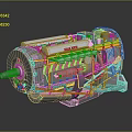 Hyundai Engine Super Engine Super Engine Racing Engine 3d model