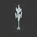 Classic Metal Candle Lamp With Multiple Tiers And Candle Shaped Lights