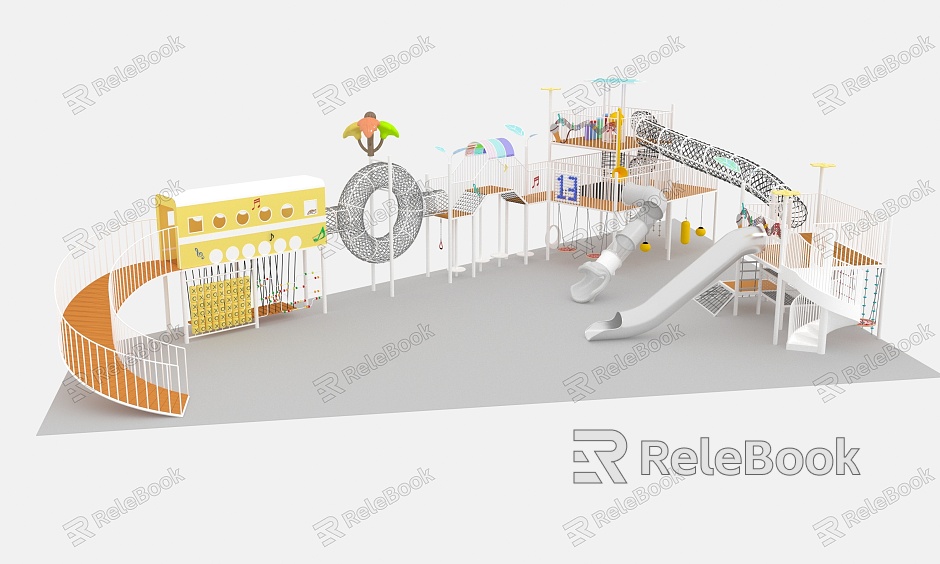 Kindergarten bridge slide amusement equipment model