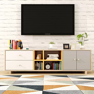 Nordic TV cabinet 3d model