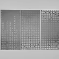 Grey Decorative Panels With Various Perforated Dot Patterns For Interior Design 3d model