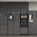 Modern Kitchen Appliances With Built In Ovens Freestanding Refrigerators Gray White Sleek Design